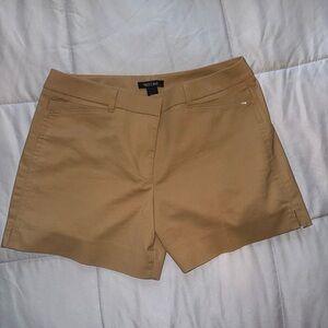 White House Black Market Camel Shorts Size 10